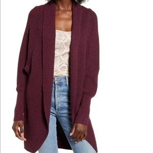NWT Leith Circle Cardigan Sweater Ribbed Large L